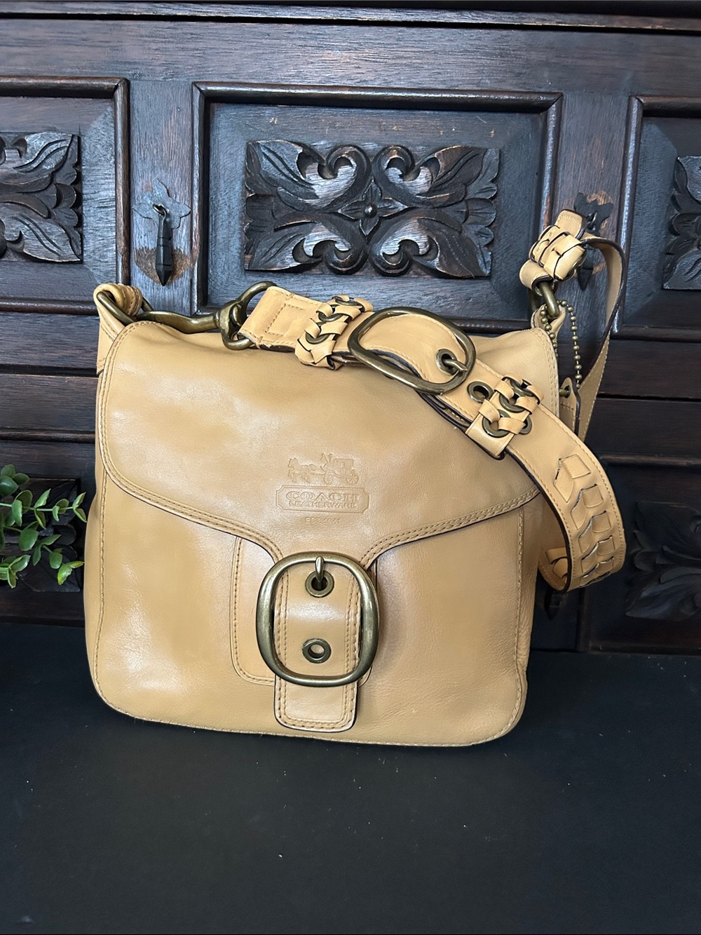 2007 Coach Bleecker Legacy Tattersall Flap Shoulder Bag